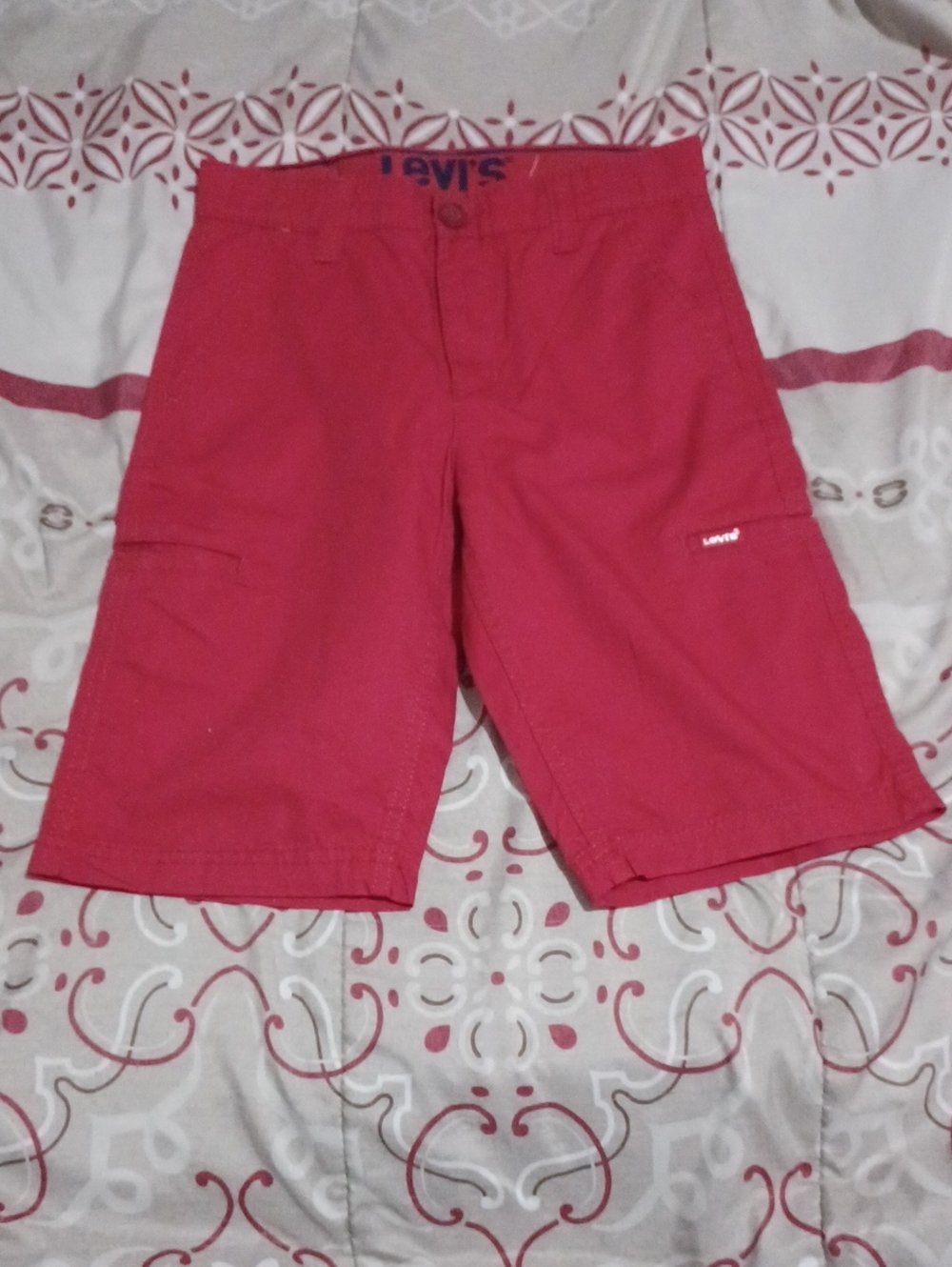 NWT Levi's Red Cargo Shorts For Boys Size 10